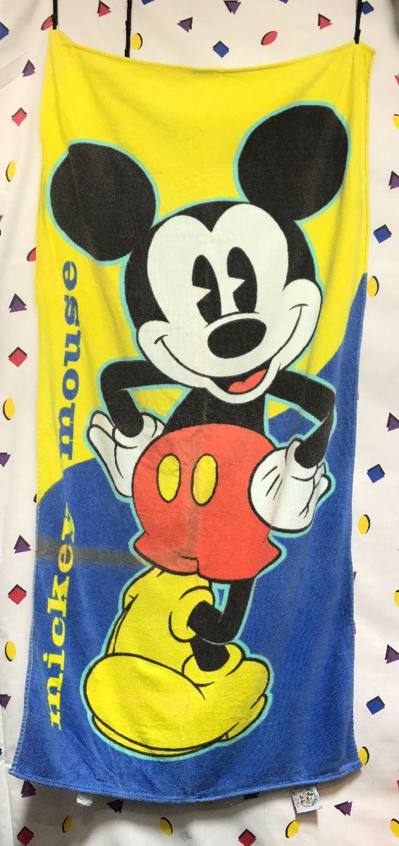 Vintage 1990s Mickey Mouse Disney Beach Towel | Boardwalk Vintage