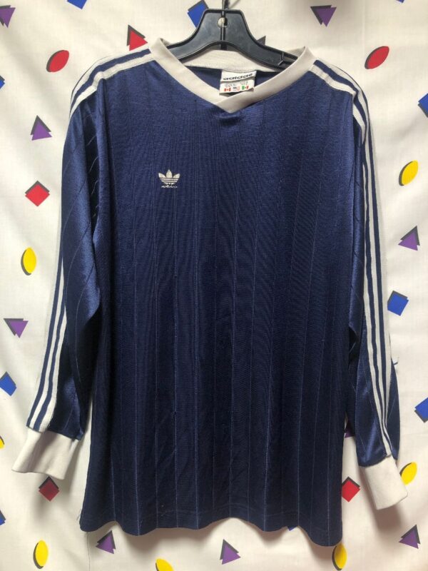 product details: LONG SLEEVE ADIDAS SOCCER JERSEY ARM STRIPES photo