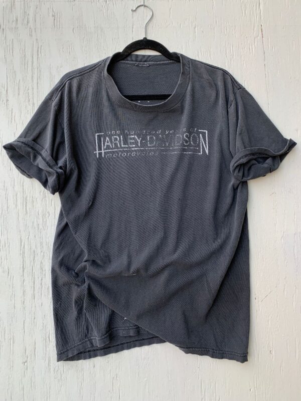 product details: T-SHIRT FADED 100 YEARS OF HARLEY DAVIDSON GRAPHIC LAS VEGAS, NV photo