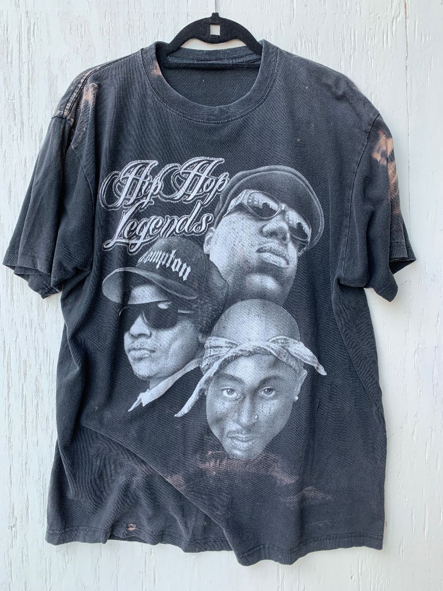 Tshirt Hiphop Legends Biggie, Eazy-e, Tupac *perfectly Distressed ...