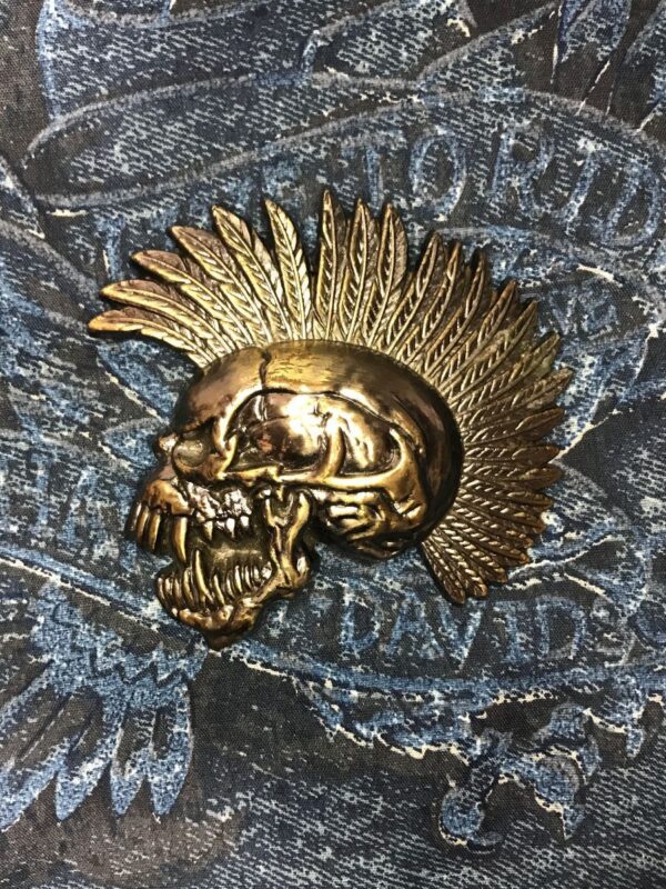 product details: THE EXPLOITED MOHICAN SCREAMING SKULL BELT BUCKLE ART PUNK ROCK BAND MUSIC MOHAWK photo