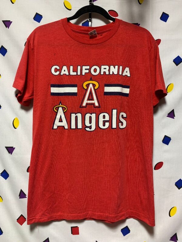 product details: CALIFORNIA ANGELS OF ANAHEIM BASEBALL MLB OLD SCHOOL THROWBACK 80S 90S LOGO - AS IS photo
