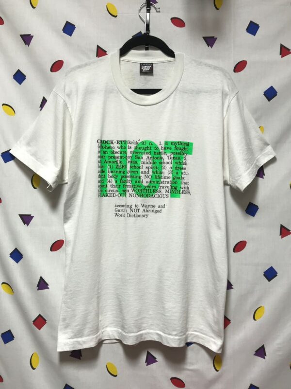 product details: T-SHIRT \\NOT\\ CROCKETT DEFINITION GRAPHIC WAYNE AND GARTH WORLD DICTIONARY photo