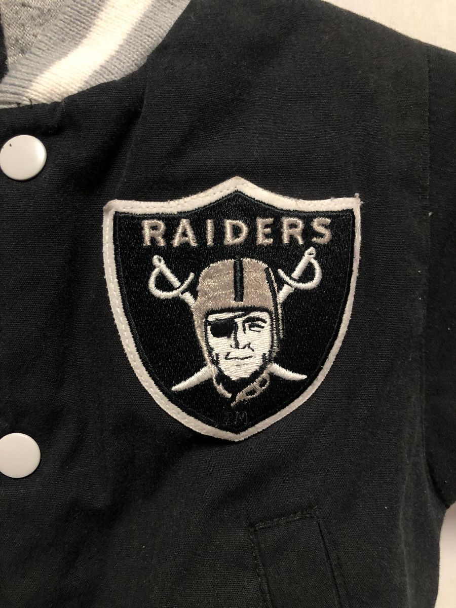 Oakland Raiders Nfl Zipper Snap Hoodie Jacket Baby Size | Boardwalk Vintage