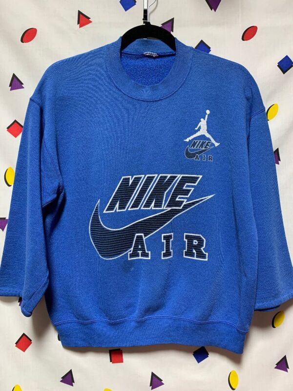 product details: 90S NIKE AIR PULLOVER SWEATSHIRT WITH CROPPED SLEEVE photo