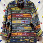 Sold: AZTEC FLEECE 1/4 ZIP PULLOVER SWEATSHIRT JACKET