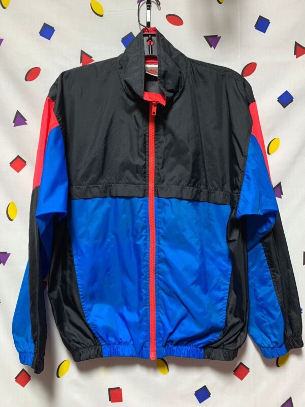 product details: NEON COLOR BLOCK NIKE WINDBREAKER SMALL FIT GRAY TAG SMALL FIT photo