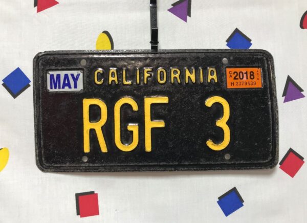 product details: LICENSE PLATE - CALIFORNIA BLACK PLATE photo