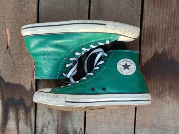 product details: ALL LEATHER COLOR BLOCK CHUCK TAYLOR HIGH TOP CONVERSE photo