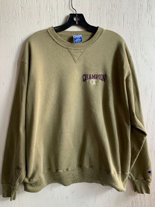 product details: CHAMPION EMBROIDERED CHEST SOLID CREW NECK SWEATSHIRT - AS IS photo