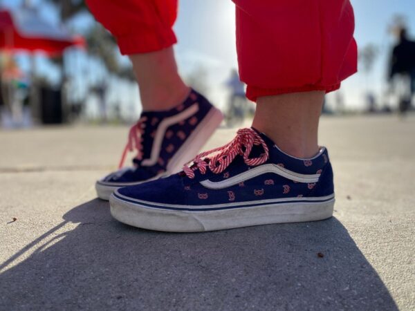 product details: ALLOVER BOSTON REDSOX LOGO VANS SNEAKERS photo
