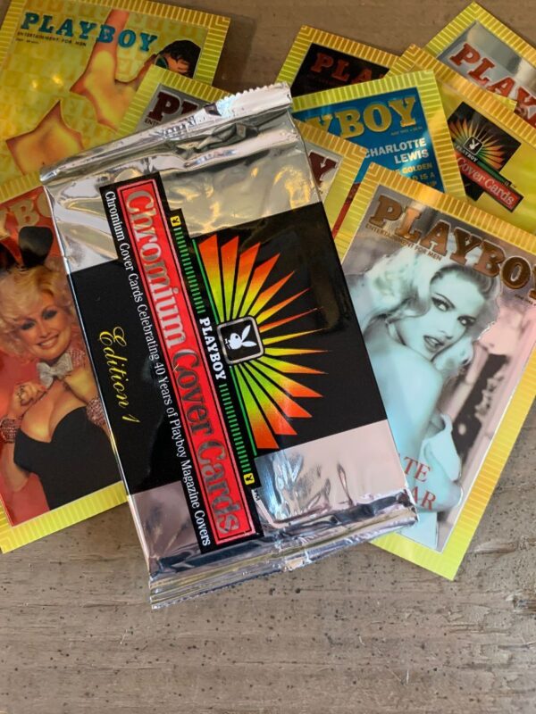 product details: 90S PLAYBOY TRADING CARD PACKS CHROMIUM COVER EDITION 1 photo