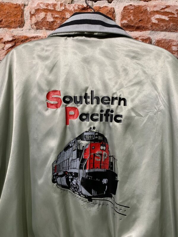 Satin Southern Pacific Lines Train Graphic Bomber Jacket As-is ...