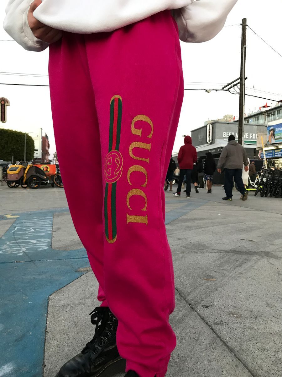 egetræ ubetalt skrivebord Gucci Logo Sweatpants | Boardwalk Vintage