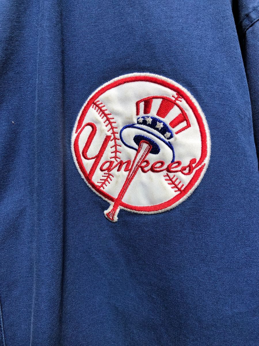 1990s Mlb New York Yankees Puffy Cotton Button Up Starter Jacket