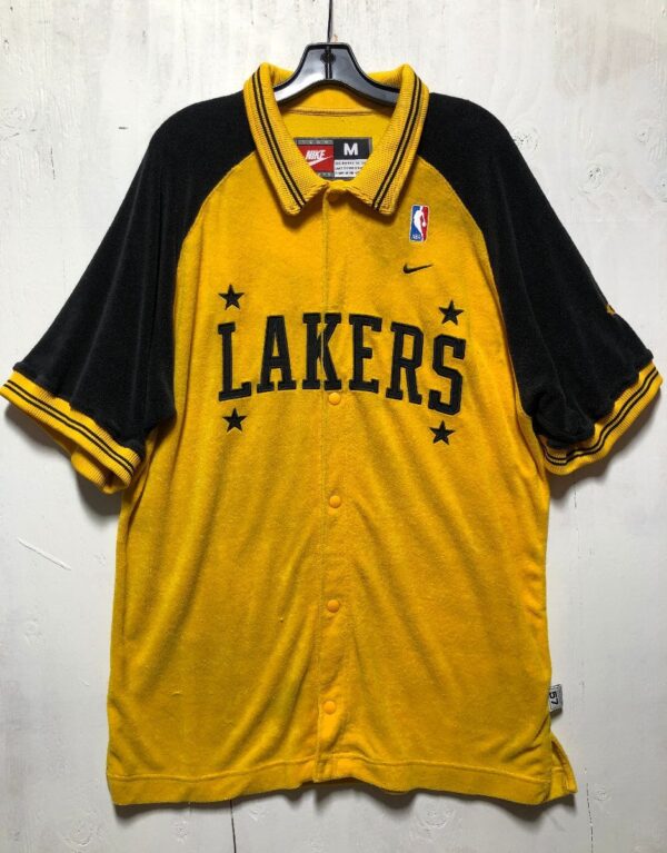 product details: THROWBACK NBA LOS ANGELES LAKERS TERRYCLOTH WARMUP JACKET 57 AS-IS photo