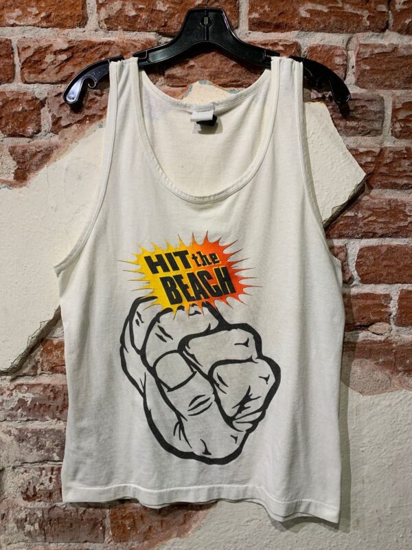 product details: 1980S-90S TANK TOP HIT THE BEACH GRAPHIC AS-IS photo