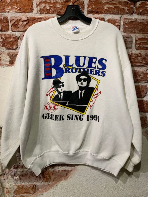 product details: THE BLUES BROTHERS IFC GREEK SING 1991 GRAPHIC SWEATSHIRT - AS IS photo