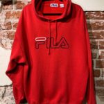 FILA EMBROIDERED SOLID GRAPHIC HOODIE SWEATER – AS IS