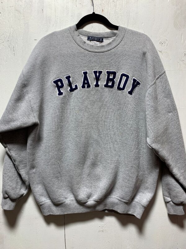 product details: PULLOVER PLAYBOY STITCHED LETTERING CREWNECK SWEATSHIRT photo