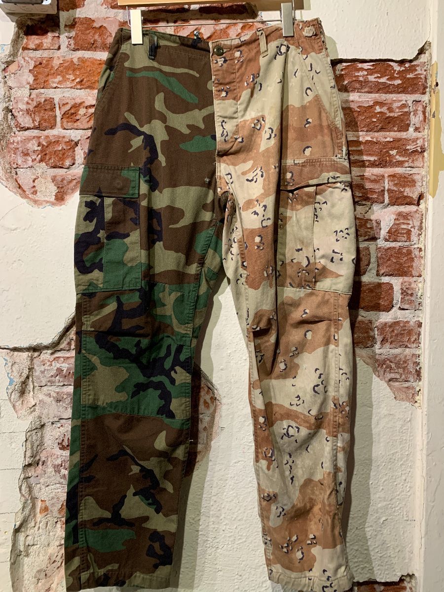 Repurposed Split Camouflage Pants Jungle / Desert
