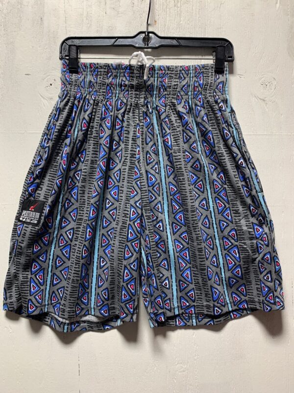 product details: DEADSTOCK GEOMETRIC PRINTED 1990S COTTON SHORTS W/ POCKETS photo