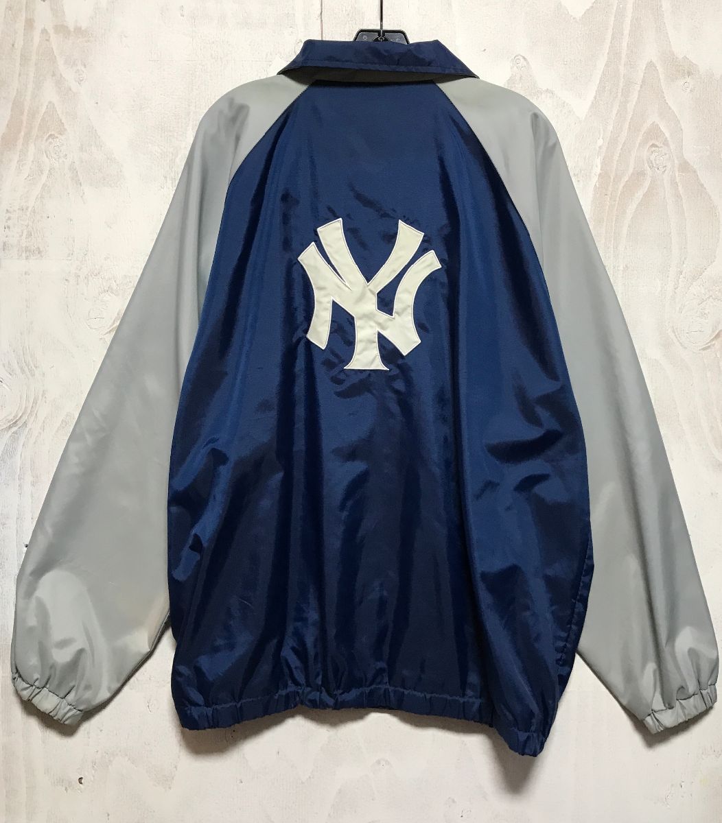 New York Yankees Cursive Lettering Logo On Back Windbreaker Jacket With ...