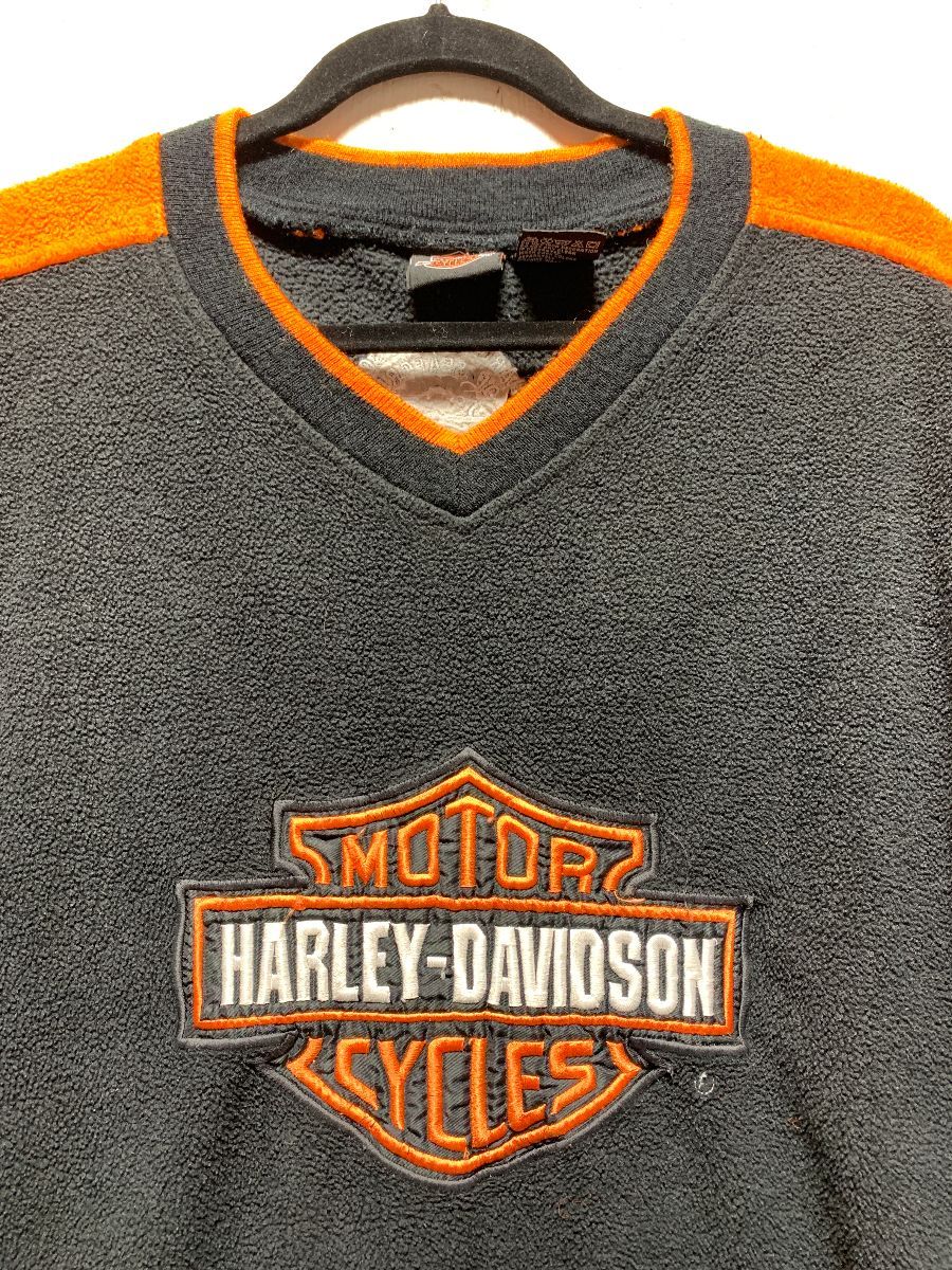 Harley Davidson Logo Fleece V-neck Sweatshirt -seaford Delaware ...