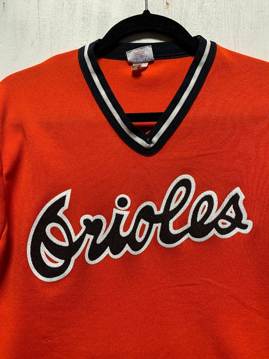 Retro Mlb Baltimore Orioles Pullover Practice Baseball Jersey As-is