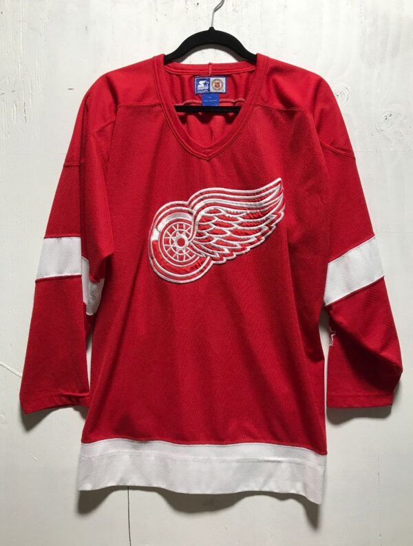 product details: DETROIT RED WINGS NHL HOCKEY STARTER BRAND JERSEY photo