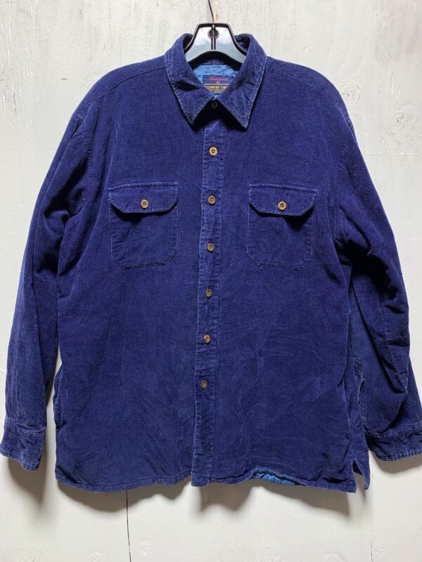 product details: COURDUROY LONG-SLEEVE BUTTON-UP WITH PUFFY INTERIOR photo
