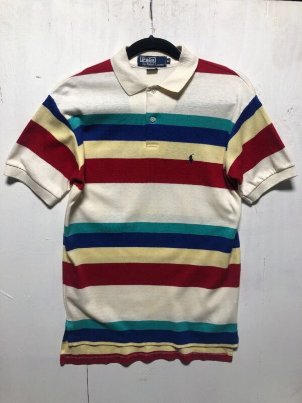 product details: POLO RALPH LAUREN HORIZONTAL STRIPED COLORBLOCK COLLARED SHORT SLEEVE SHIRT photo