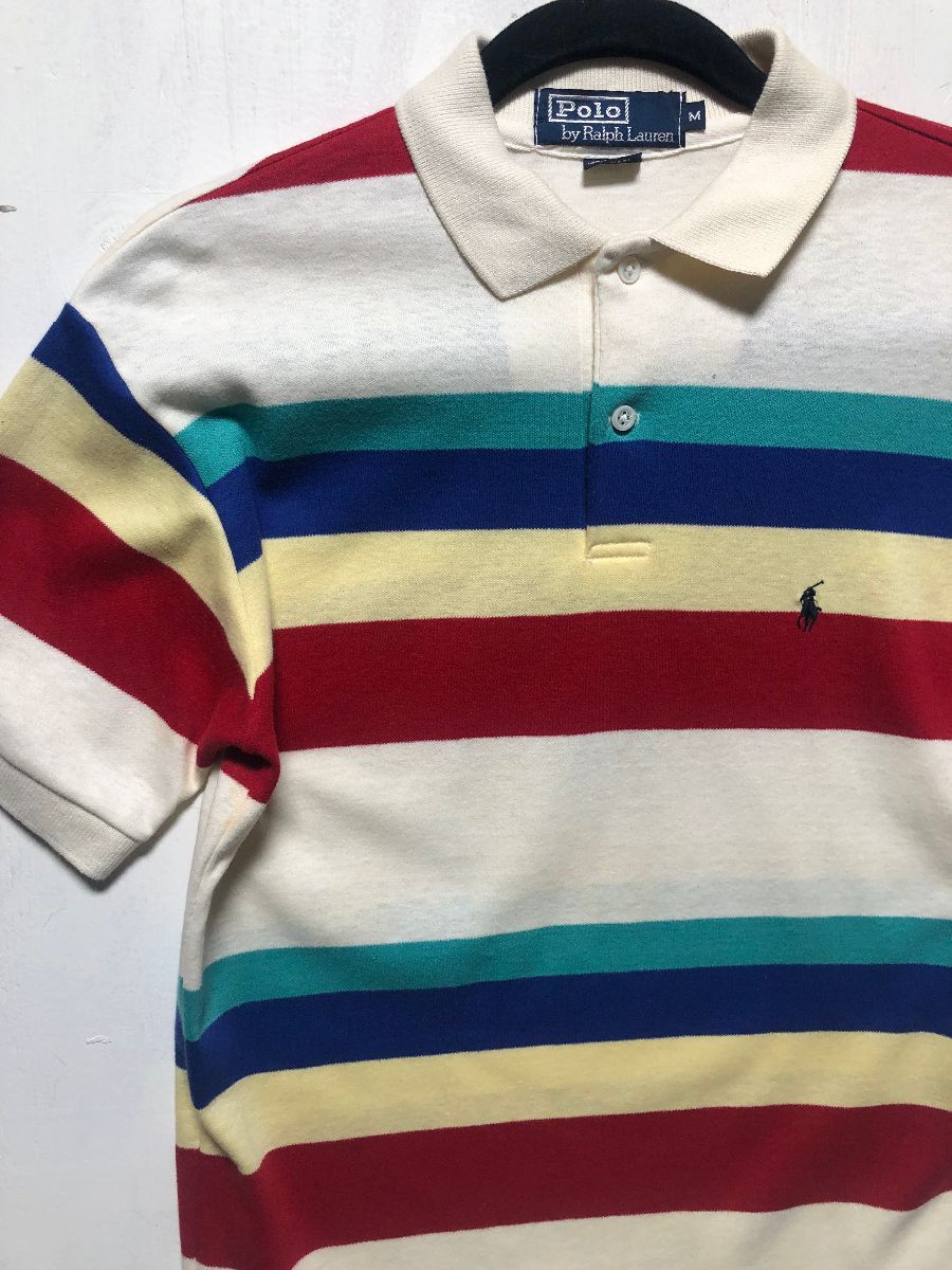 Polo Ralph Lauren Horizontal Striped Colorblock Collared Short Sleeve ...