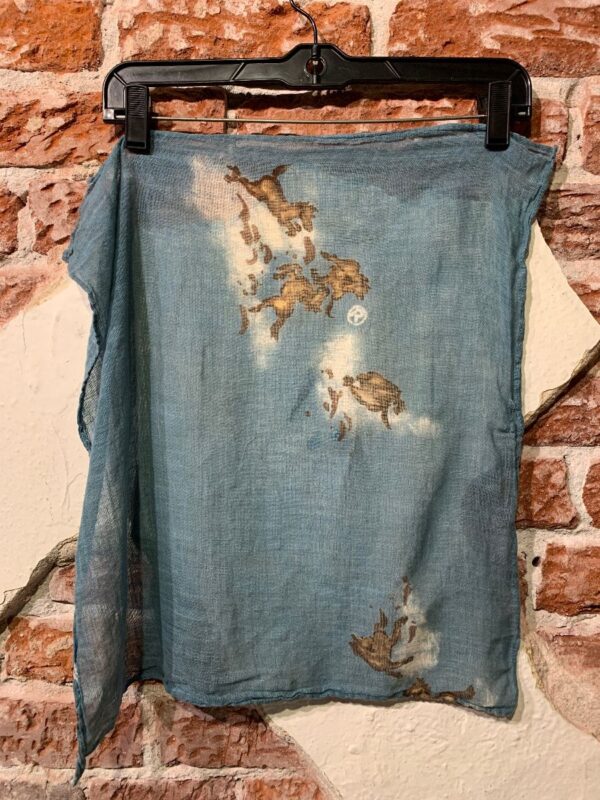 product details: SMALL SQUARE LINEN HORSE PRINT SCARF photo