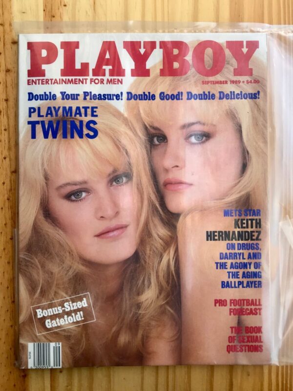 product details: PLAYBOY MAGAZINE | SEP 1989 PLAYMATE TWINS | KEITH HERNANDEZ | PRO FOOTBALL photo