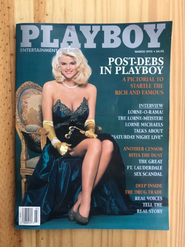 product details: PLAYBOY MAGAZINE | MAR 1992 VICKIE SMITH AKA ANNA NICOLE FIRST COVER | LORNE MICHAELS | DRUG TRADE | POST-DEBS | SEX SCANDAL photo