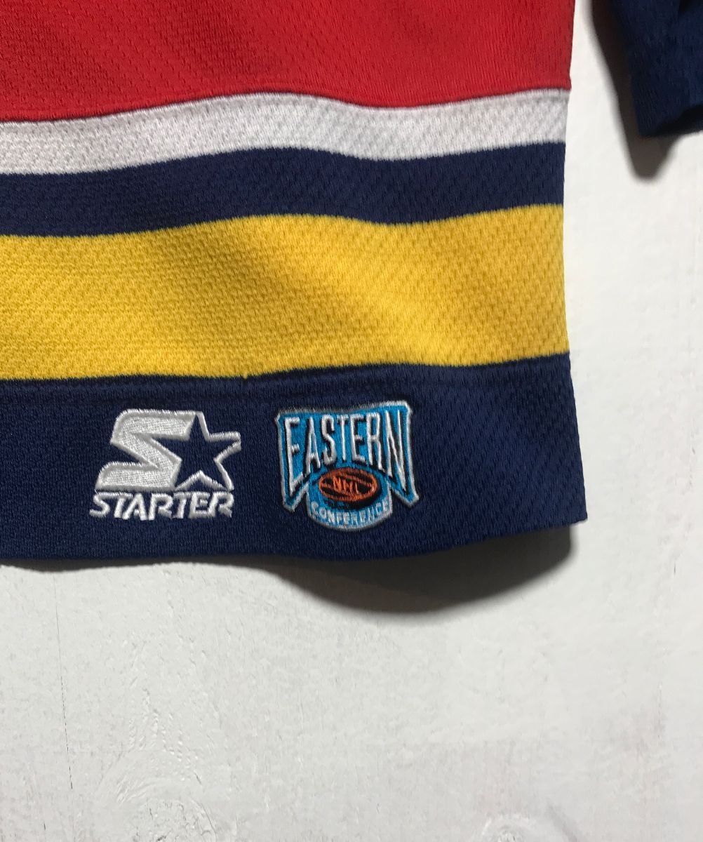 STARTER, Shirts, Vintage 9s Starter Nhl Florida Panthers Embroidered  Yellow Jersey Shirt Top