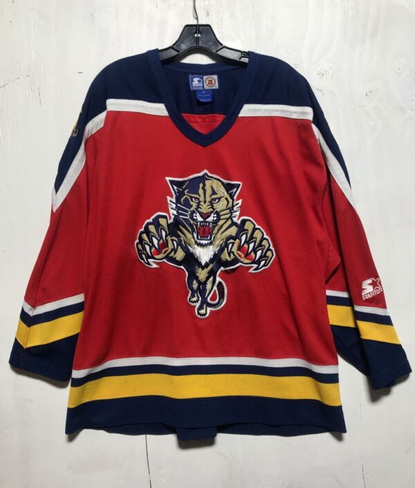 product details: FLORIDA PANTHERS STARTER NHL HOCKEY JERSEY NO NUMBER AS-IS photo