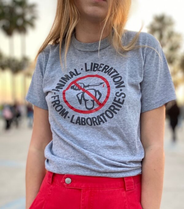 product details: 3-23 ANIMAL LIBERATION FROM LABORATORIES GRAPHIC T-SHIRT photo