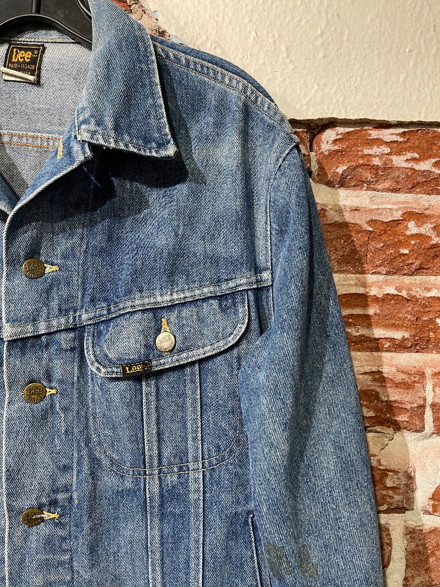 Lee Solid Pleated Button Down Denim Jacket -as Is | Boardwalk Vintage