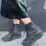 SUPER SOFT LEATHER ANKLE HIGH DOC MARTEN LACE-UP BOOTS – AS IS