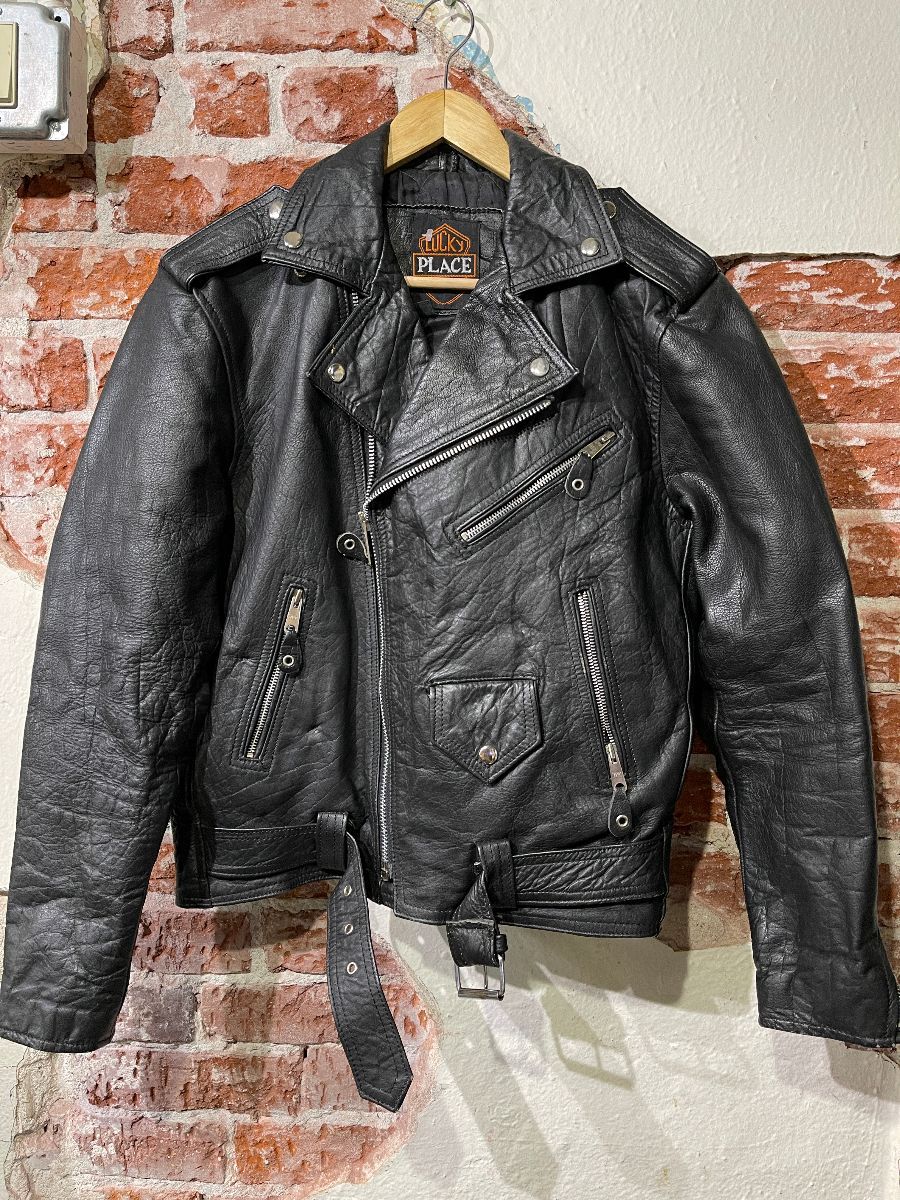 Awesome Classic Leather Motorcycle Biker Jacket With Attached Waist ...