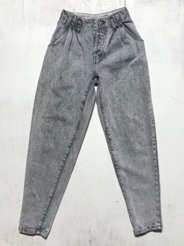 product details: CUTE FADED GRAY TAPERED LEG JEANS WITH BUTTON FLY photo
