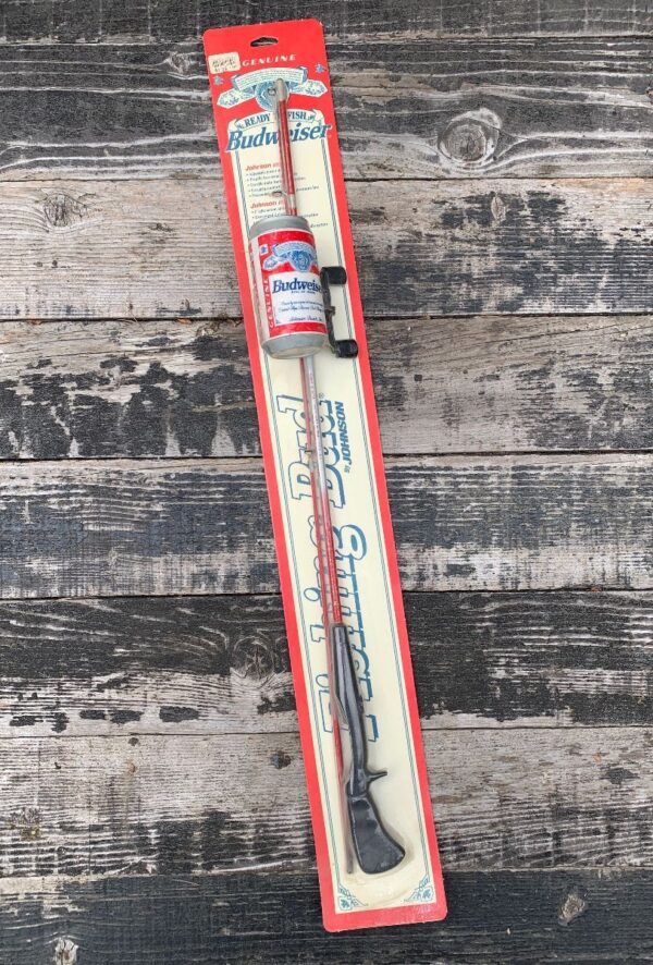 product details: DEADSTOCK BUDWEISER FISHING POLE BY JOHNSON NWT photo