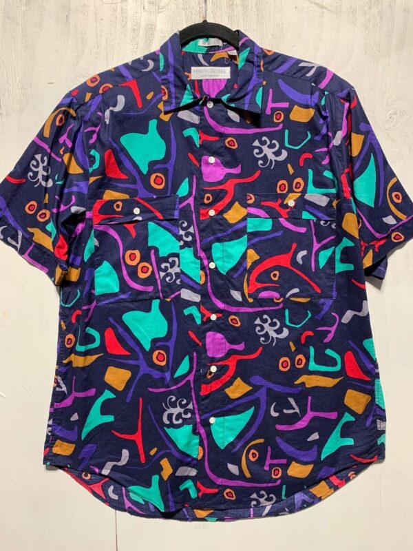 product details: FUNKY ABSTRACT PRINT SS BD SHIRT photo