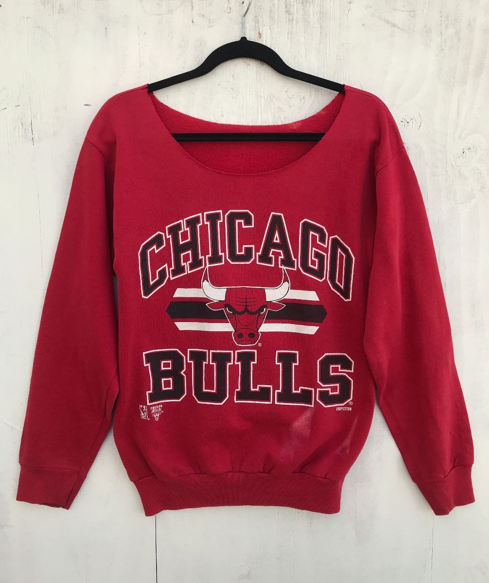 80s 90s Chicago Bulls Sweatshirt - Women's Medium, Men's XS