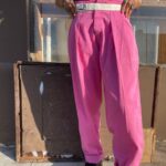 VINTAGE 1980S COTTON JIMMY Z TAPERED PANTS VELCRO CLOSURE *DEADSTOCK AS-IS