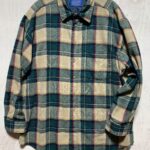 Sold: 100 PERCENT WOOL PLAID LS BD FLANNEL OUTDOOR SHIRT WITH FRONT POCKET AS-IS