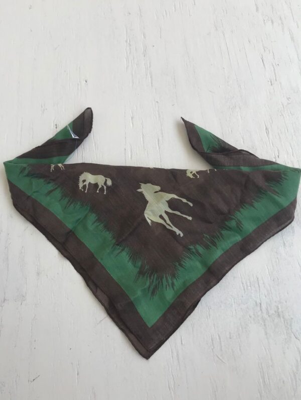 product details: ALLOVER HORSE PRINT GRASS BORDER BANDANA MADE IN JAPAN photo