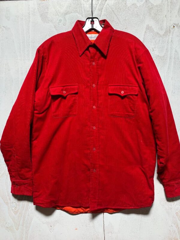 product details: QUILTED NYLON LINED CORDUROY LONG-SLEEVE BUTTON-UP SHIRT photo